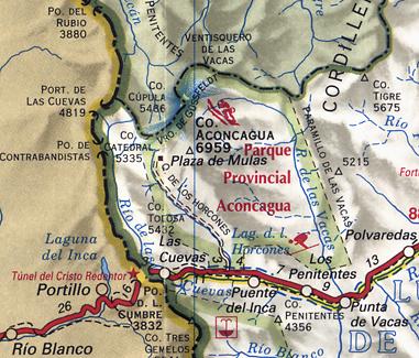 carte routière de Las Cuevas